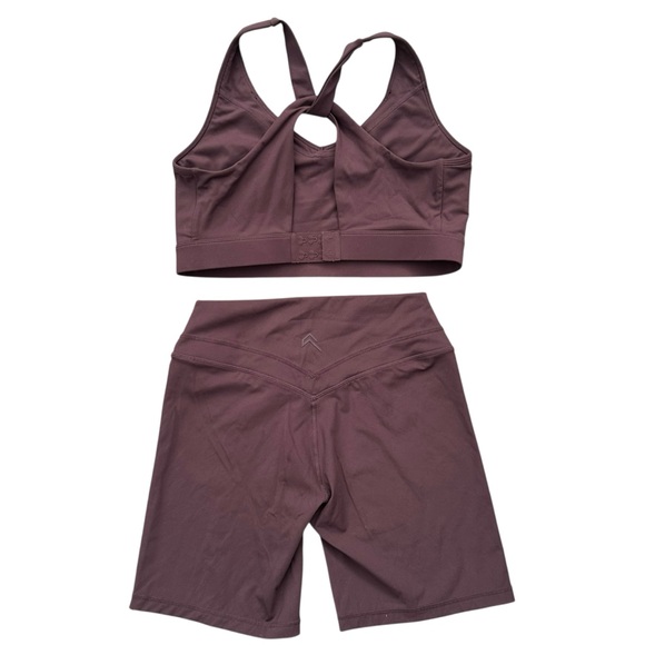 Oner Active Women's Athletic Shorts and Top Set Large Brown Active Matching Set - Picture 2 of 6